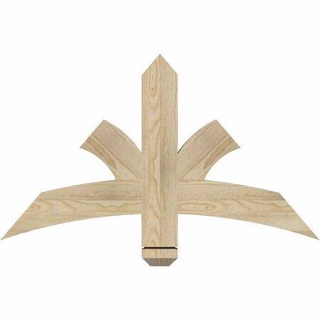 Ekena Millwork Davenport Rough Sawn Timber Gable Bracket, Douglas Fir, 36"W x 21"H x 2"D x 4"F, 14/12 Pitch GBW036X21X0204DAV00RDF